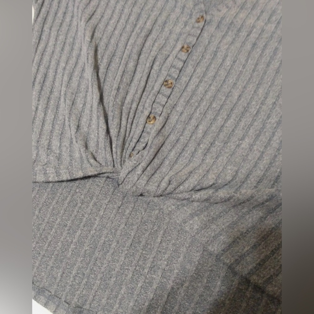 SO Charcoal Button-Up Women Cardigan - Large - Picture 6 of 6